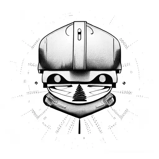 road worker tattoo design idea
