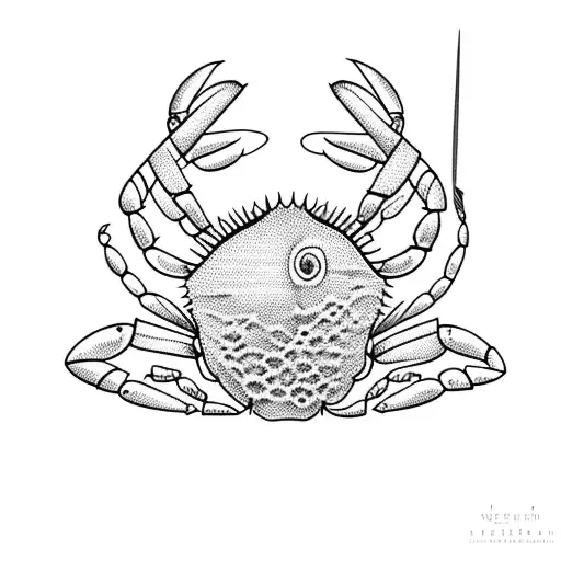 Crab sews up a wound tattoo design idea