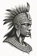 Aztec warrior tattoo design idea