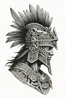 Aztec warrior tattoo design idea