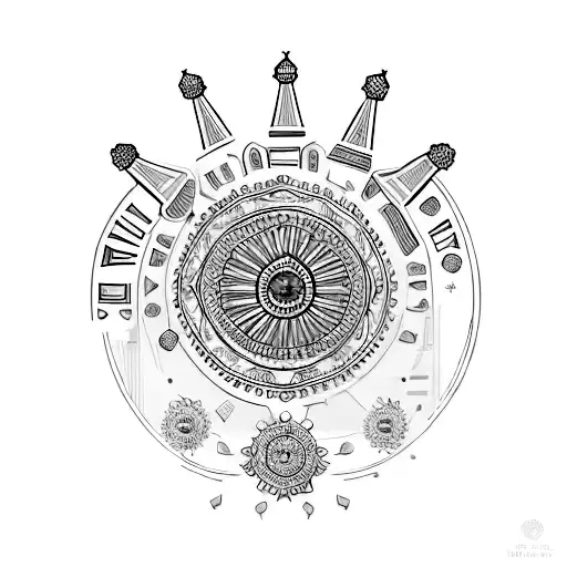 Dövme görselinde bir denge çubuğu bulunuyor. Bu çubuğun bir ucunda bir yıldız, diğer ucunda ise bir aslan var. Yıldız ba tattoo design idea