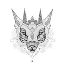 Dövme görselinde bir denge çubuğu bulunuyor. Bu çubuğun bir ucunda bir yıldız, diğer ucunda ise bir aslan var. Yıldız ba tattoo design idea