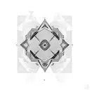 Dövme görselinde bir denge çubuğu bulunuyor. Bu çubuğun bir ucunda bir yıldız, diğer ucunda ise bir aslan var. Yıldız ba tattoo design idea