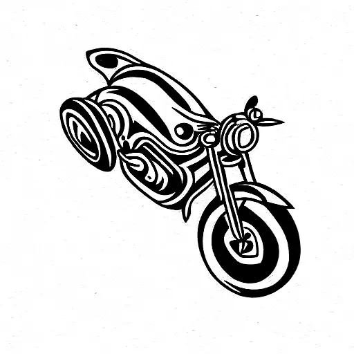 Minimal Motorcycle Tattoo