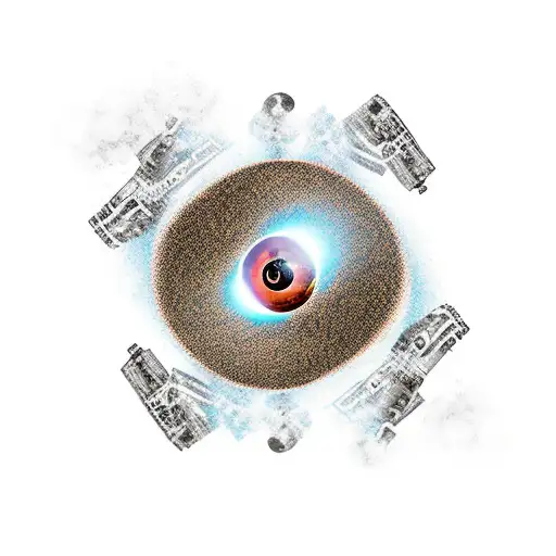 black hole tattoo design idea