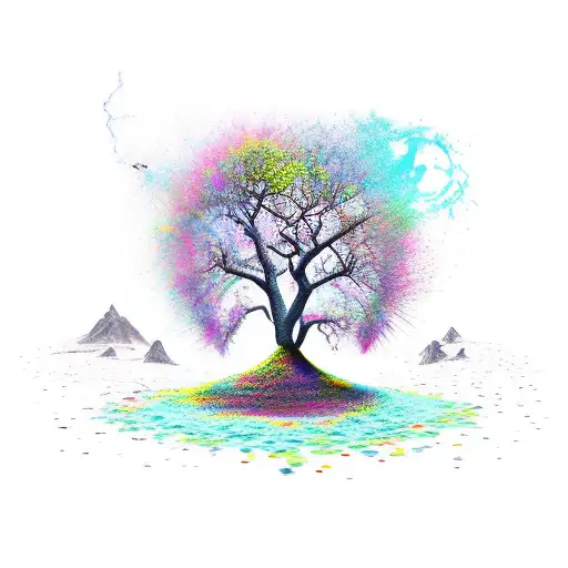 scratch tree goth  tattoo design idea