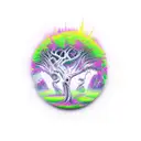 scratch tree goth  tattoo design idea