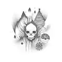 goth tree  tattoo design idea