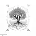 goth tree  tattoo design idea