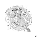 pavo real tattoo design idea