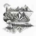 Australia sydney landscape tattoo design idea