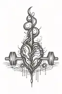 heart beat tattoo design idea