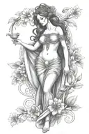 persephone queen of the underworld tattoo design idea