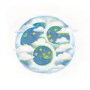 moon clouds stars tattoo design idea