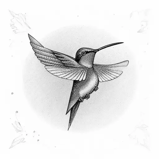 Humming bird with hints of Marvel and nature for upper arm sleeve tattoo design idea