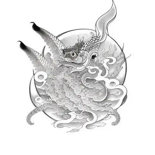 olas de mar tattoo design idea