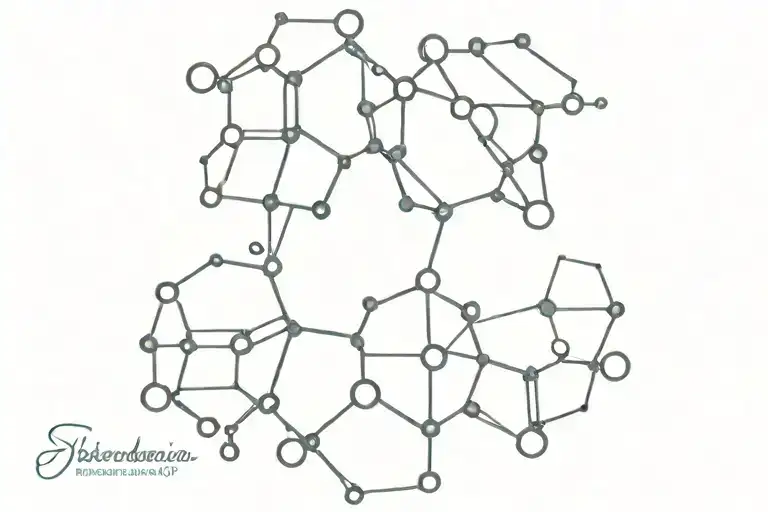 serotonin chemical structure tattoo design idea
