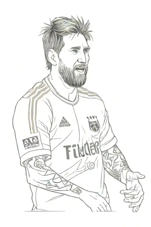 Lionel Messi celebration tattoo design idea