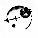 medic cross moon phases tattoo design idea