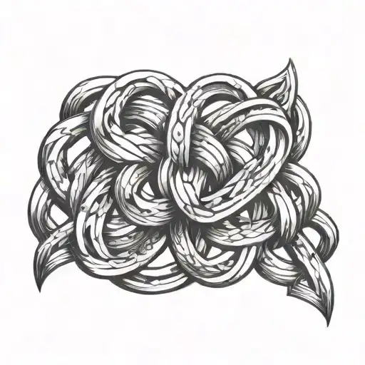 Hercules knot intertwined tattoo design idea