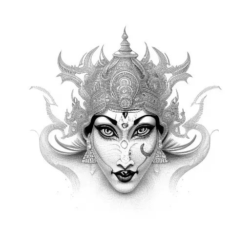 maa kali tattoo design idea