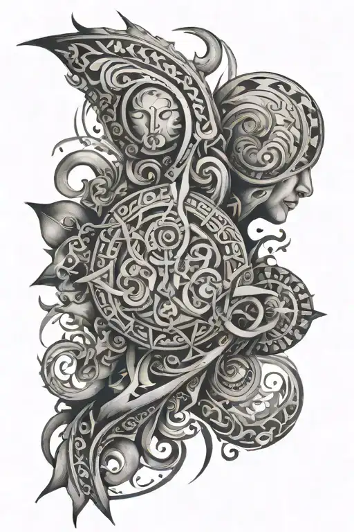 being present tribalism  tattoo design idea