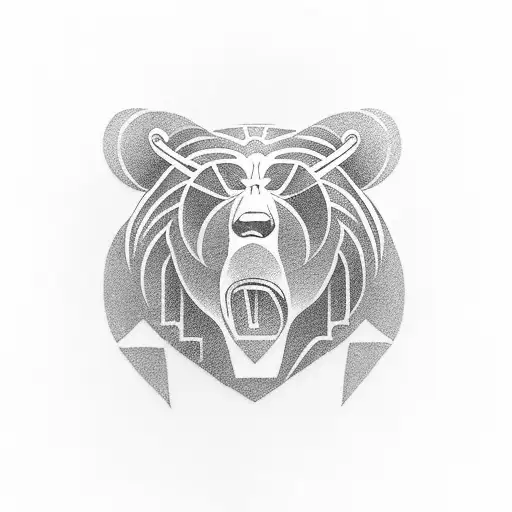 bear totem tattoo design idea