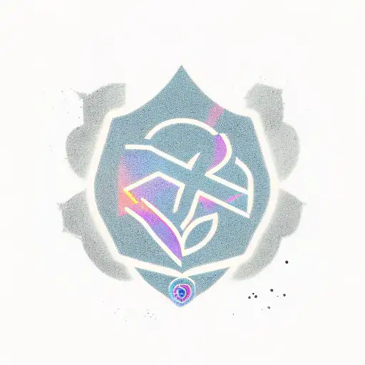 A minimalist tattoo of the logos of BTS, Oneus, Ateez, and Tomorrow X Together, showcasing the client's love for Kpop tattoo design idea