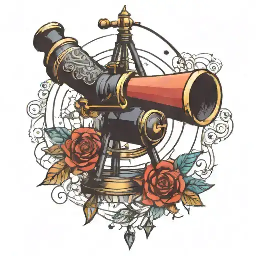 telescope tattoo design idea