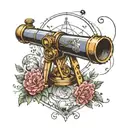 telescope tattoo design idea