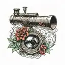 telescope tattoo design idea