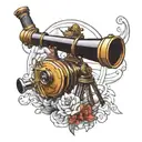 telescope tattoo design idea