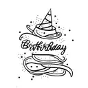 Happy birthday lettering tattoo design idea