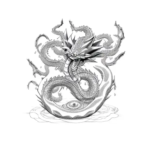 19 top Black and Grey Shenron Tattoo Designs ideas in 2024