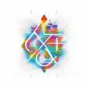 hustle word uk font futurstic style tattoo design idea