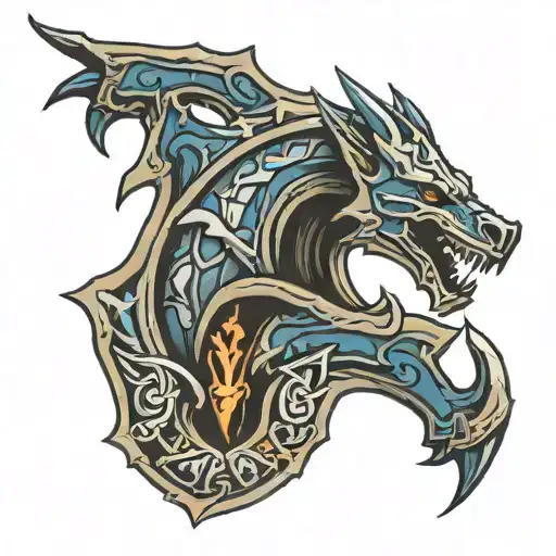 skyrim logo tattoo design idea