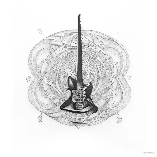 A tattoo design that symbolizes the balance between music and social service tattoo design idea