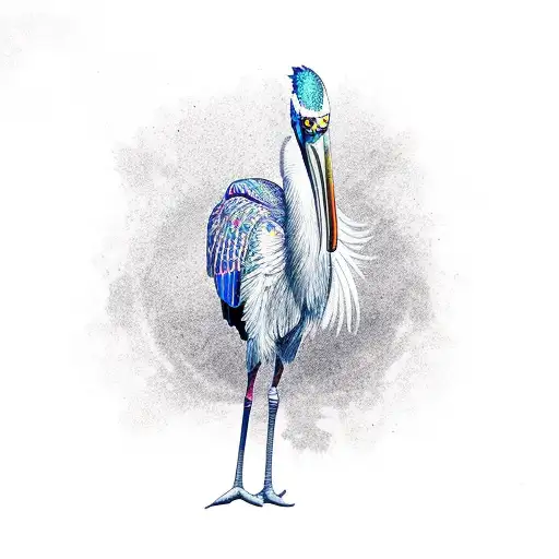 SHOEBILL STORK tattoo design idea