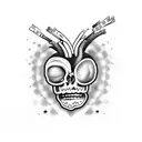 heart vs brain tattoo design idea