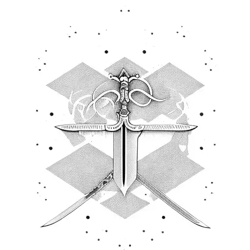sword with there's no point in living if you can't feel alive tattoo design idea