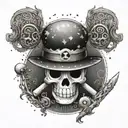 one piece and zelda elements representing willpower tattoo design idea