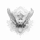 eagles with snakes tattoo design idea