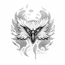 eagles with snakes tattoo design idea