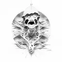 walking dead, with quotes tattoo design idea