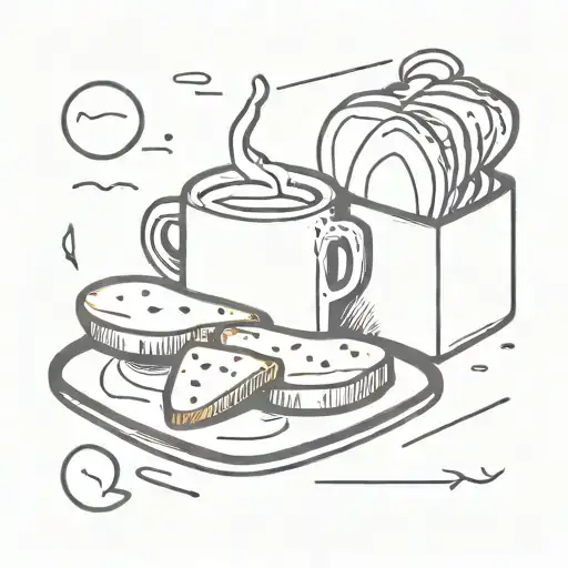 toast tattoo design idea