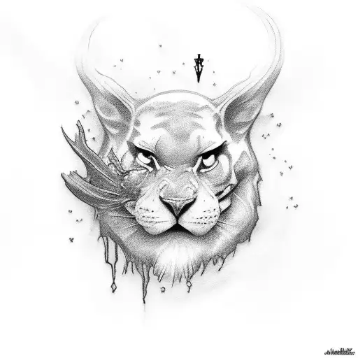 a blank and white tattoo inspired by the quote "when you're frightened, instead be inspired" tattoo design idea