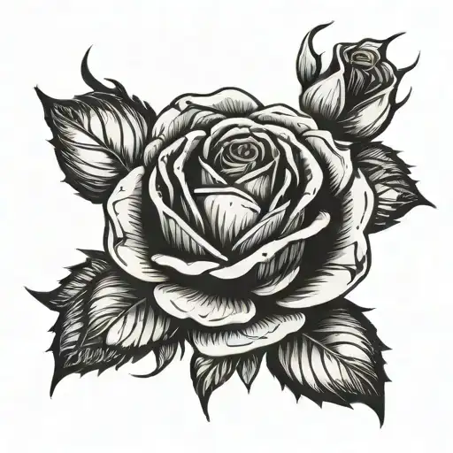 daughter named rose  tattoo design idea