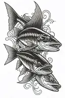 barracuda fish tattoo design idea