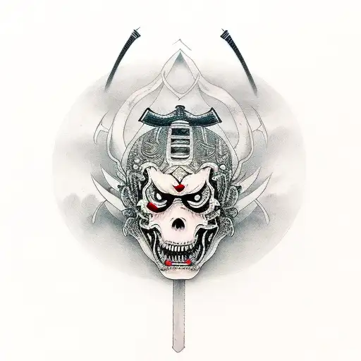 Shinigami samurai tattoo design idea