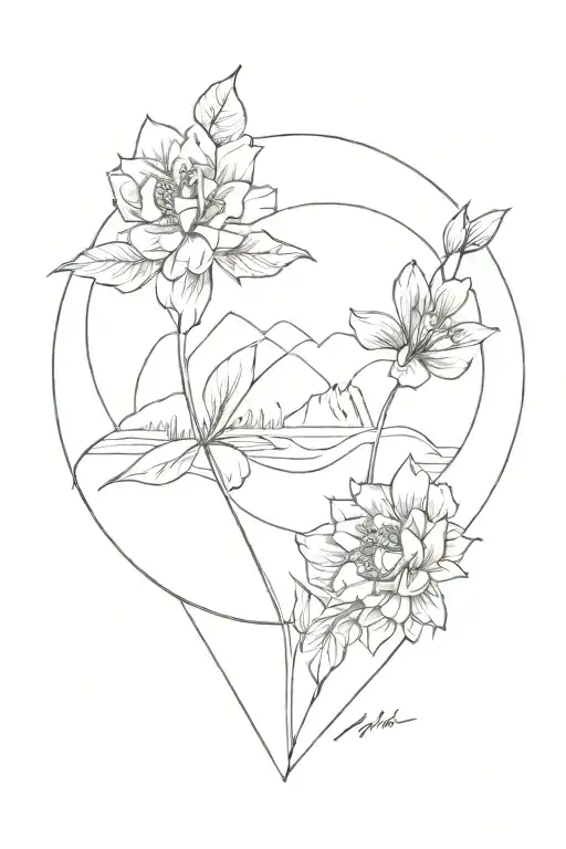 delicate point of view tattoo design idea